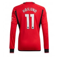 Dres Manchester United Rasmus Hojlund #11 Domáci 2023-24 Dlhy Rukáv